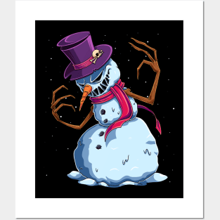 Spooky Snowman Posters and Art